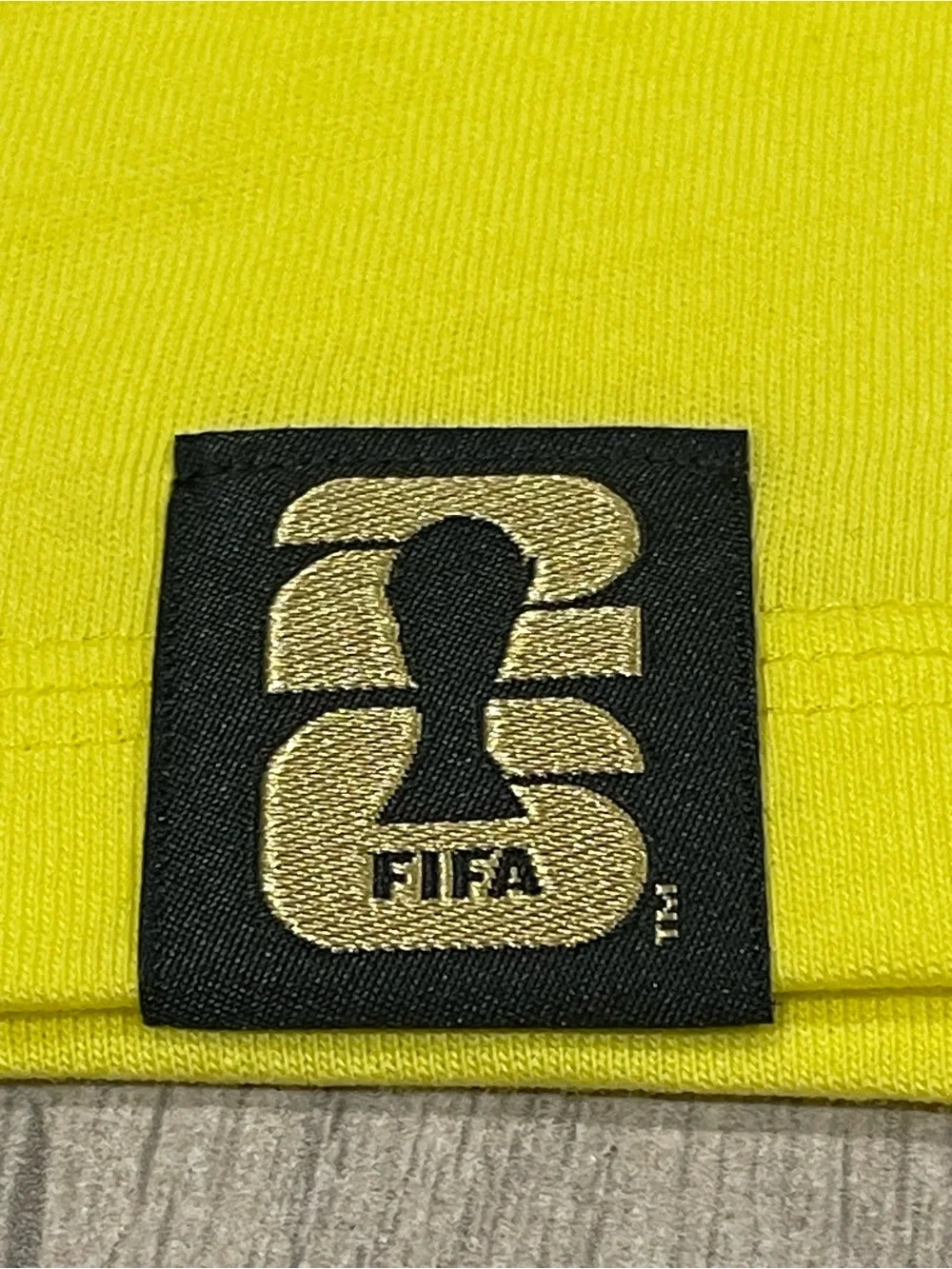 Adidas FIFA Brazil Graphic T-Shirt Youth Medium 11-12Y Neon Yellow NWT Brasil